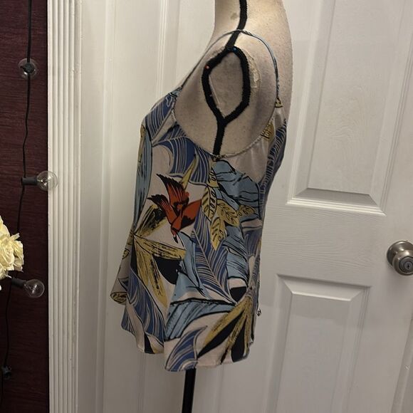 Scanlan Theodore Tropical Print Spaghetti Strap Top, US8 - Picture 3 of 8
